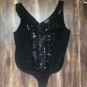Bebe Sequin Bodysuit